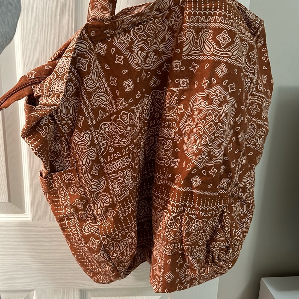 Large paisley print tote bag